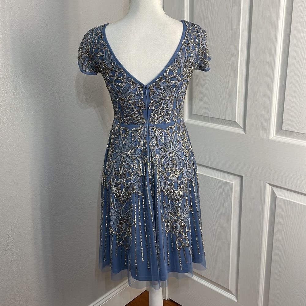 Aidan Maddox beaded cocktail dress size 0 - Picture 9 of 17